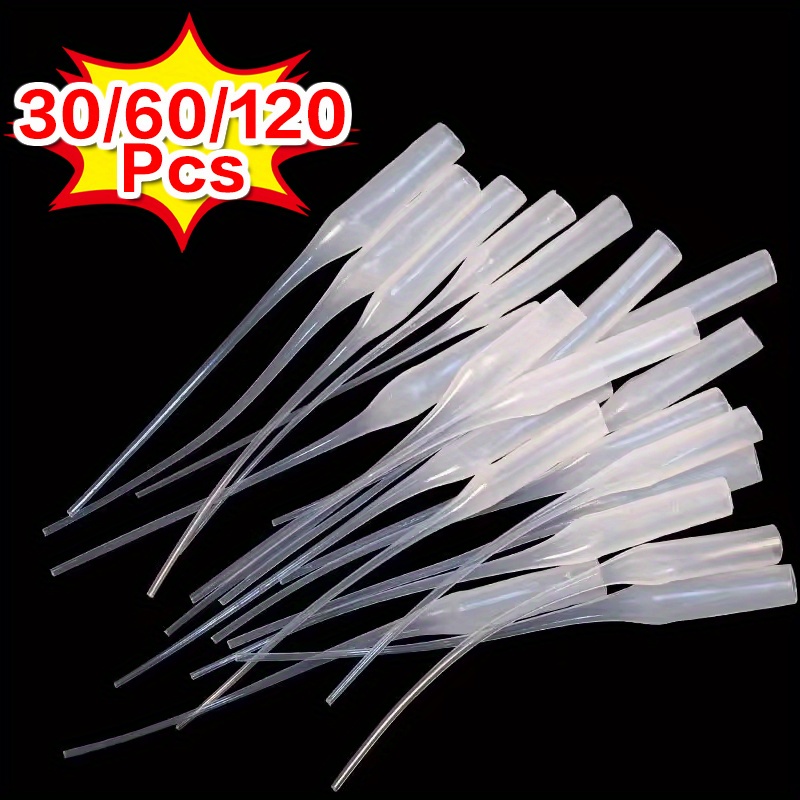 Aplicador de pegamento de precisión, 30/60/120 piezas con micro puntas y extensores, ideal para manualidades, laboratorio y reparación de calzado