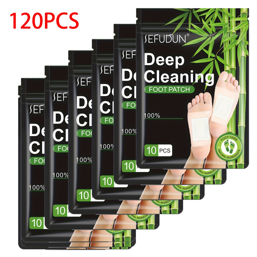 120pcs Bamboo Charcoal Foot Mats, Gentle. Use After Soaking Your Feet to Warm and Relax Your Body, Beneficial for Sleep. Suitable for Home, Office, Foot Massage Care, and as Foot Mats. There Are 12pcs in Total, Each Pack Containing 10pcs