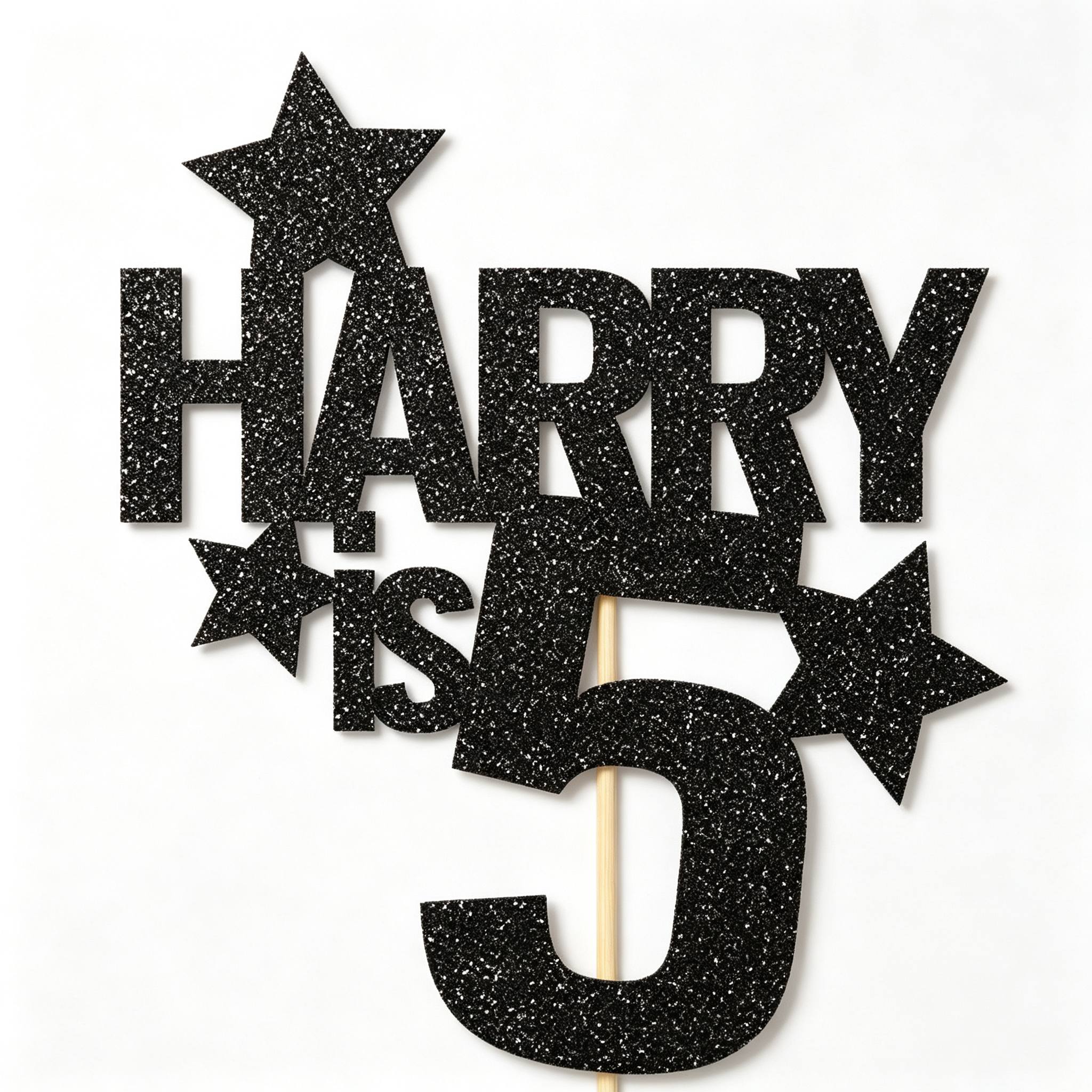 TEMU Personalised Cake Topper, Hollow Cut Name And Age Cake Insert, Simple Diy Assembly, Cake Decoration For Birthday Party, Dessert Table Decor,