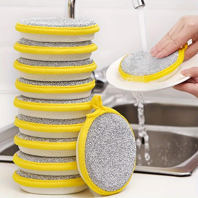 30pcs Kitchen Sponges - Durable, Multi-Functional Cleaning Pads for Dishes, Stoves & Sinks, Fade-Resistant Polyester Blend, Space-Themed Design, Kitchen Cleaning Cloths|Antibacterial Sponges|Durable Kitchen Tools, Kitchen Accessories