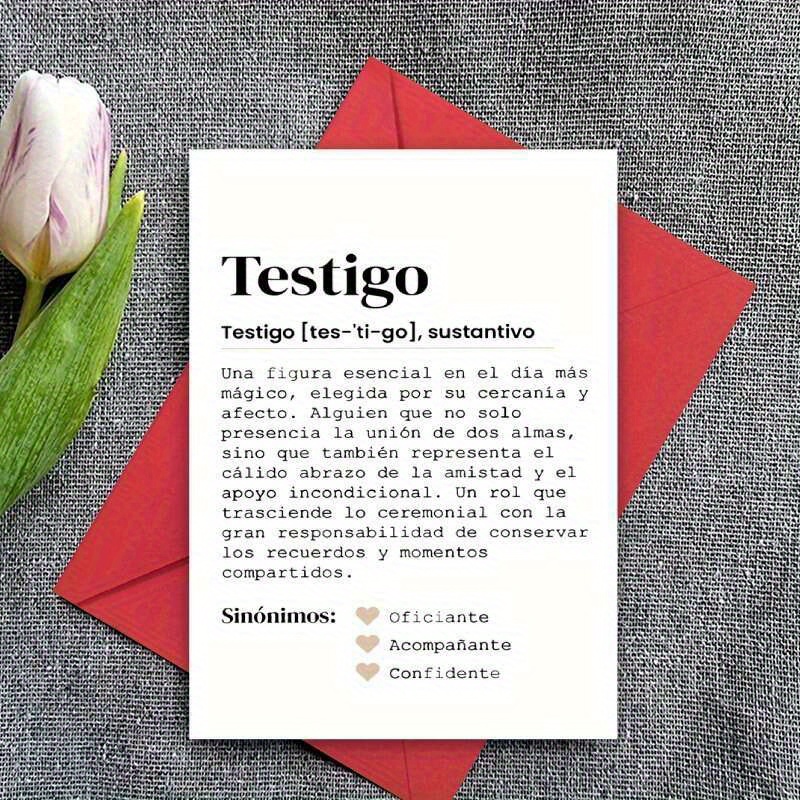 TEMU 1 Tarjeta de boda de español - Tarjeta de agradecimiento bilingüe en inglés y español para invitados de religiosa, regalo de fe cristiana, papel
