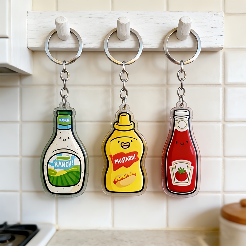 kreativer gewürz schlüsselanhänger küchen sauce