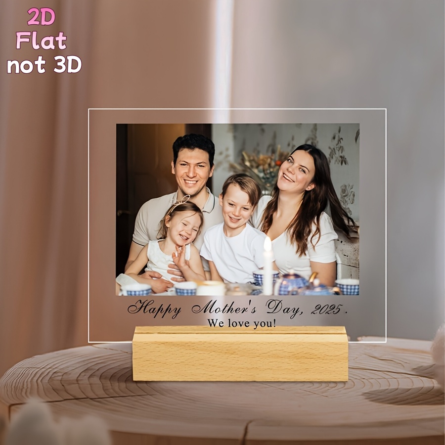 TEMU 2d Flat, 2d Flat Plane, 1pc Personalized 2d Acrylic Standee - Modern Desktop Souvenir, Suitable For Weddings, Anniversaries, And Birthdays -