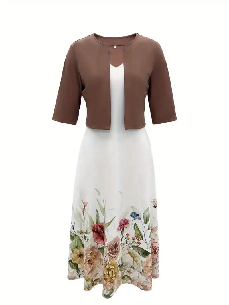elegant floral print dress with ruched bust and off the shoulder sleeves casual yet sophisticated style for spring summer casual elegant attire floral print dress ruched detailing floral print dress Product details 21