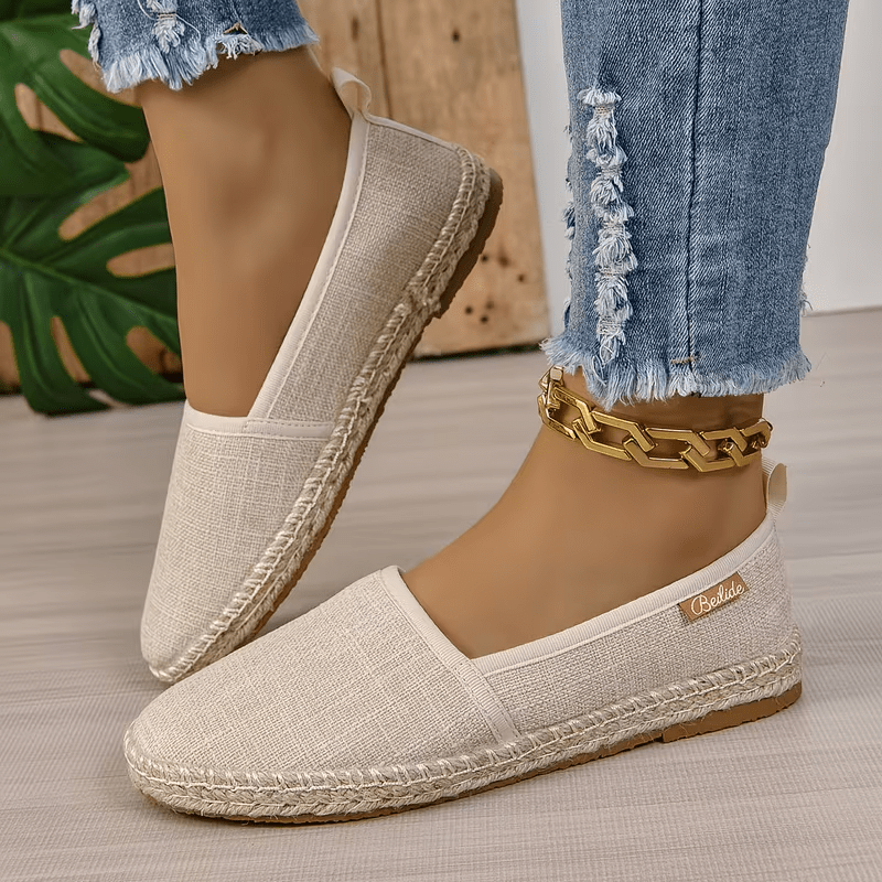 Image of Women's Flat Shoes With A Hemp Rope Sole, Lightweight, Comfortable, Breathable, Abrasion-resistant, And Soles. And Summer Style Women's Shoes., Women Shoes