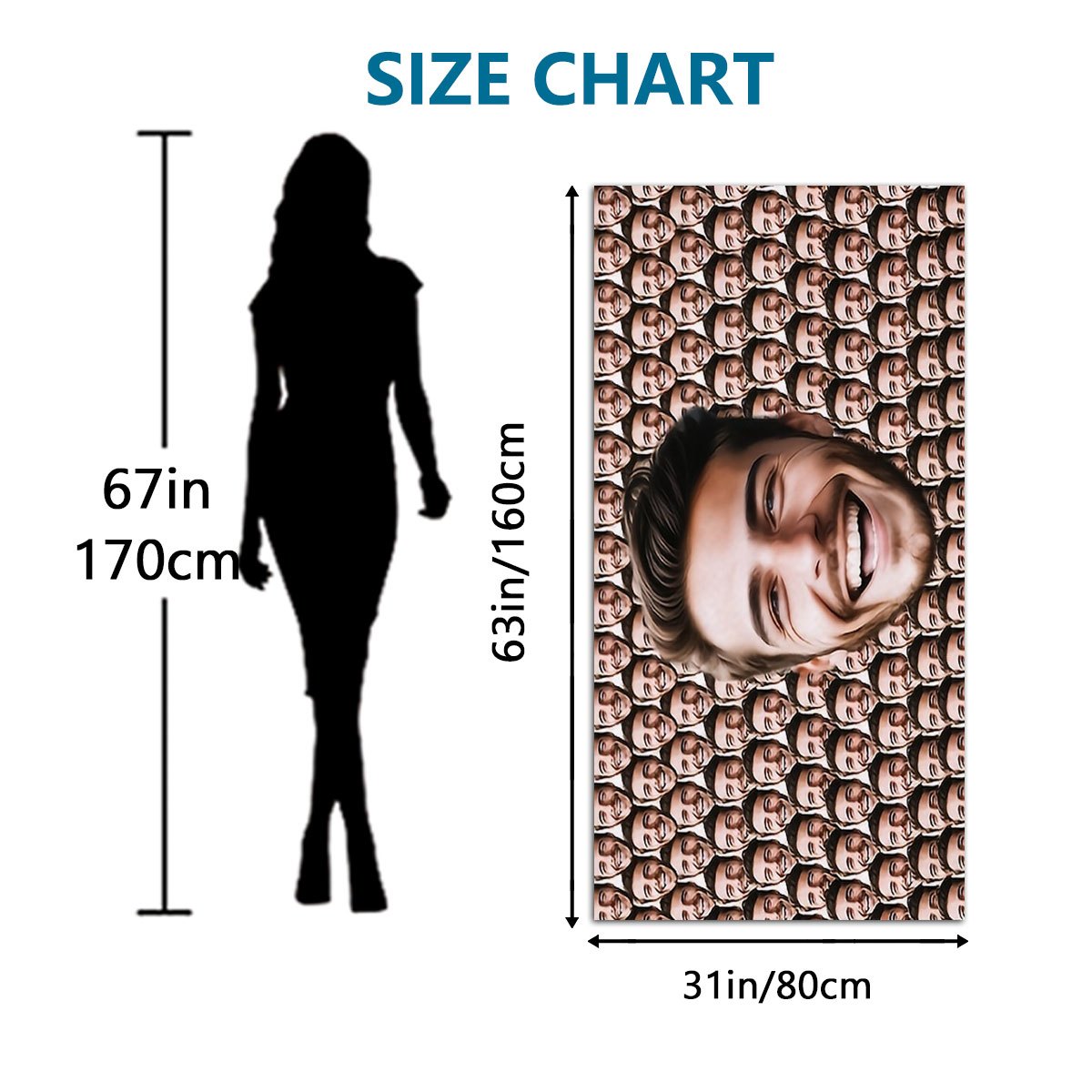 TEMU 1 Personalized Photo/text Beach Towel - Customizable Photo Pool Towel Blanket, Suitable For Uploading Personal Photos As A Unique Gift, Perfect