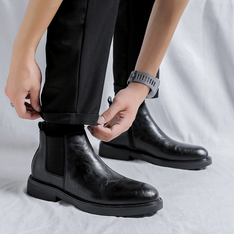 knee length dresses for ladies The Aldercrest Ridge Men's Warm Anti Slip Fleece Lined Leather Snow Bo main image 1