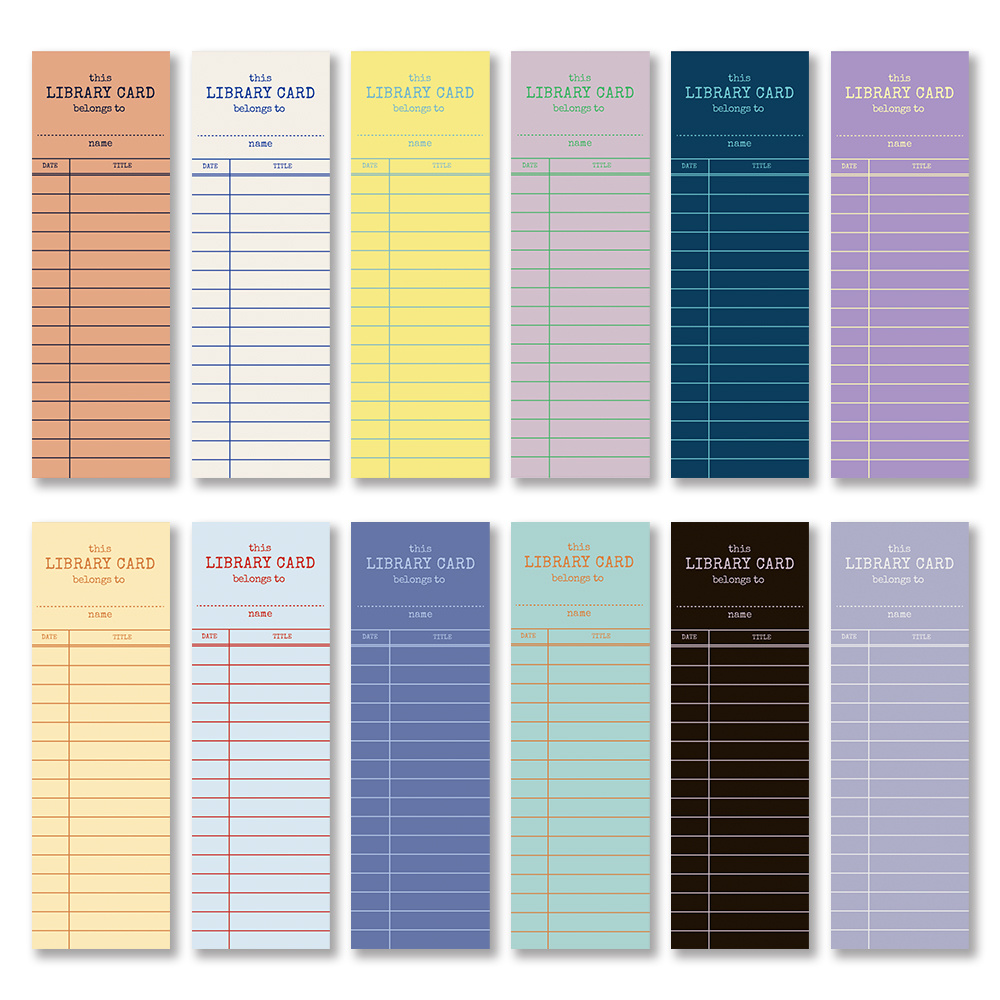 TEMU 24pcs Vintage Library Card Bookmarks - Retro Library Style Page Markers For Book Lovers, Readers & Stationery Fans