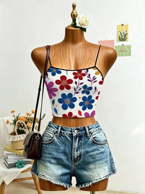 3pcs womens printed camisole tops stylish design suitable for daily wear dates and vacations charm to your look