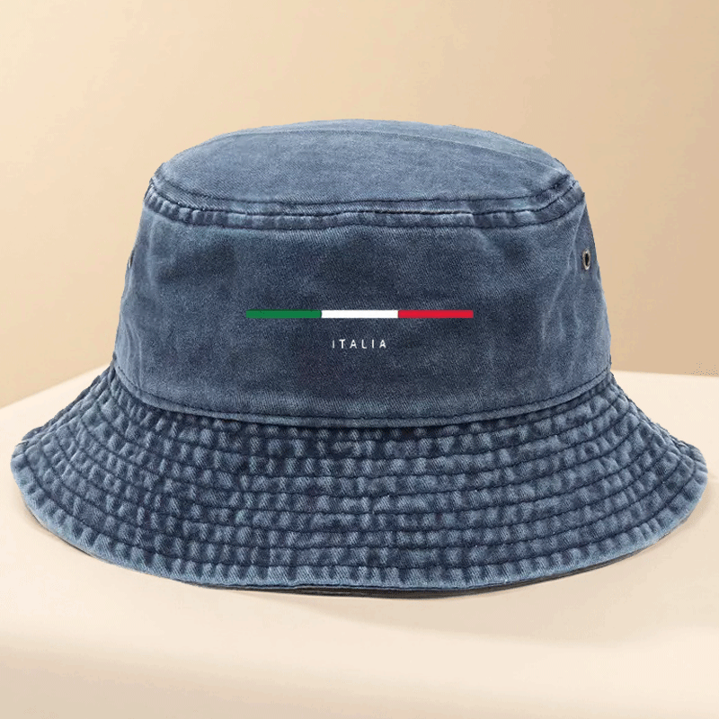 Image of Italia Adjustable, Breathable, High-quality Hat With A Vintage Effect - Black, Perfect For Outdoor Activities, Outdoor Sports Hat Adjustable Headwear, Hat