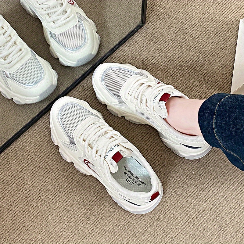 Basket Femme Running Respirante - Sneakers Confortables Semelles Souples - Pour Gym Et Casual