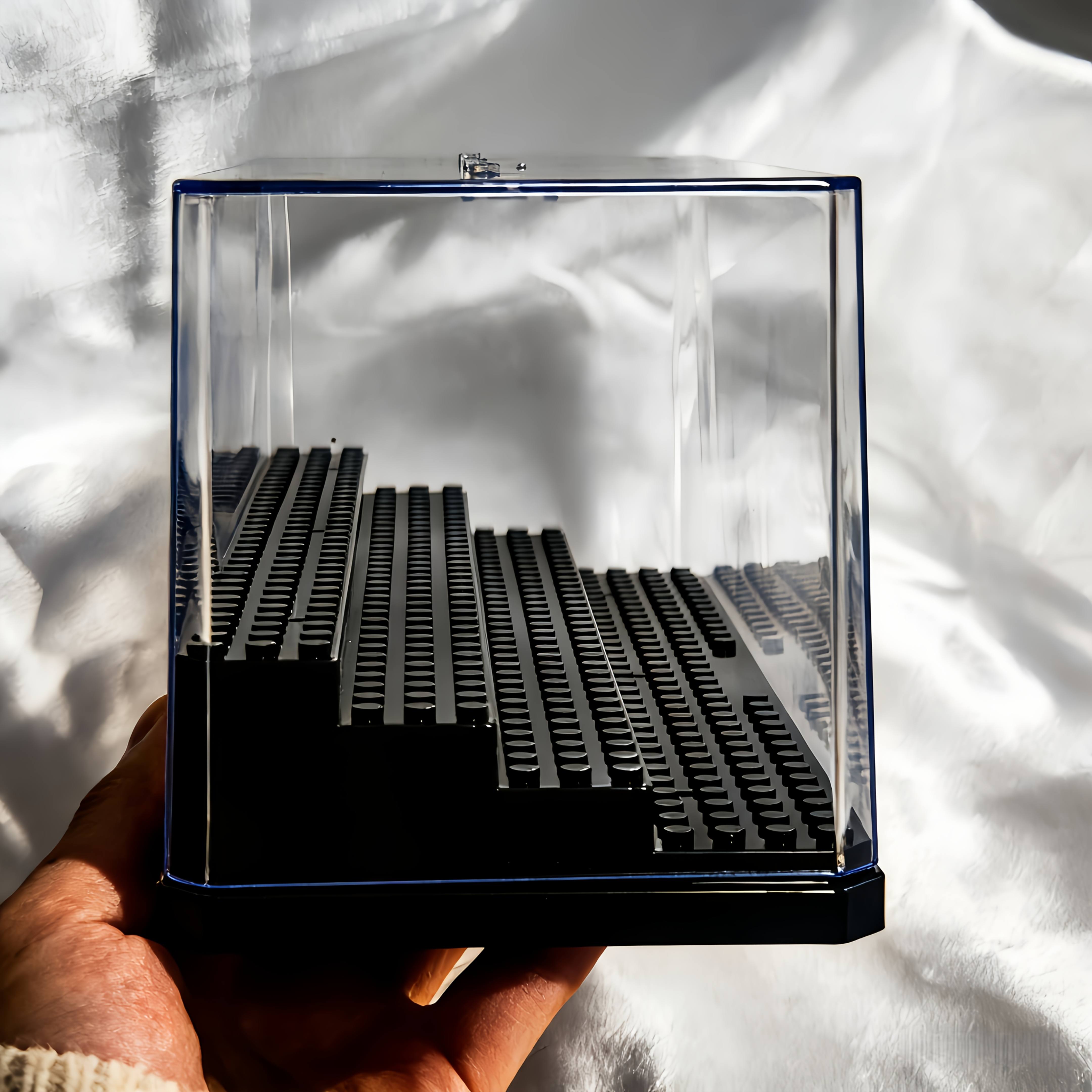 TEMU Building Block Minifigure Collection Box, Acrylic Action Figure Dustproof Storage Box, Minifigure Collectible Display Box, 4 Tiers, Large Size,