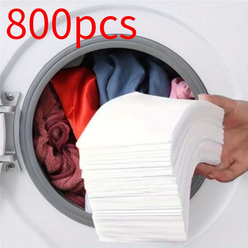 800-pack Laundry Sheets - Prevents Dye Transfer, Allows Mixed Washing, Achieves Bright Results, Suitable For Home And Commercial Use, A Laundry Room Essential