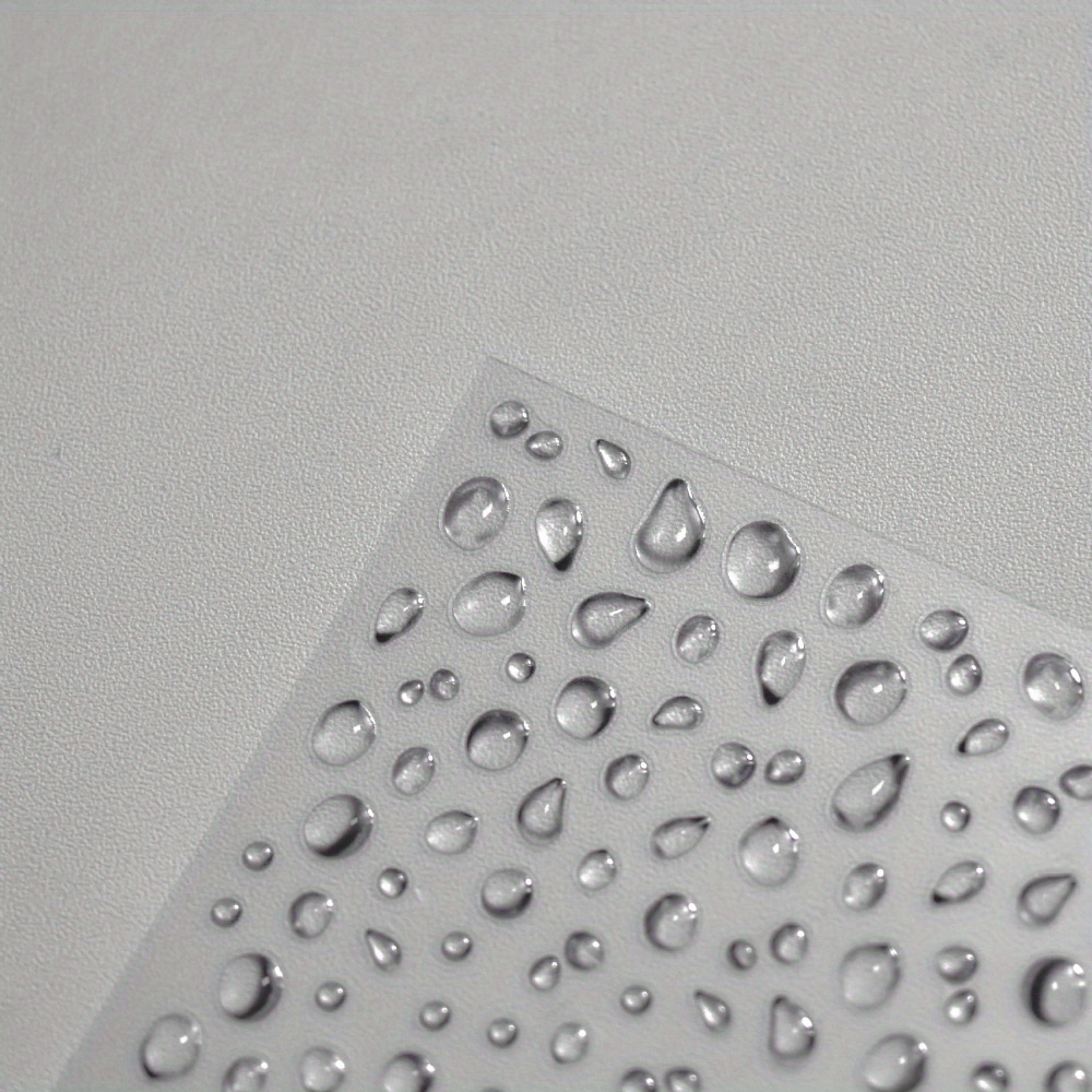 Jelly Water Bubble Adhesive Nail Stickers 5d Embossed Transparent Water Drop Nail Art Decorations