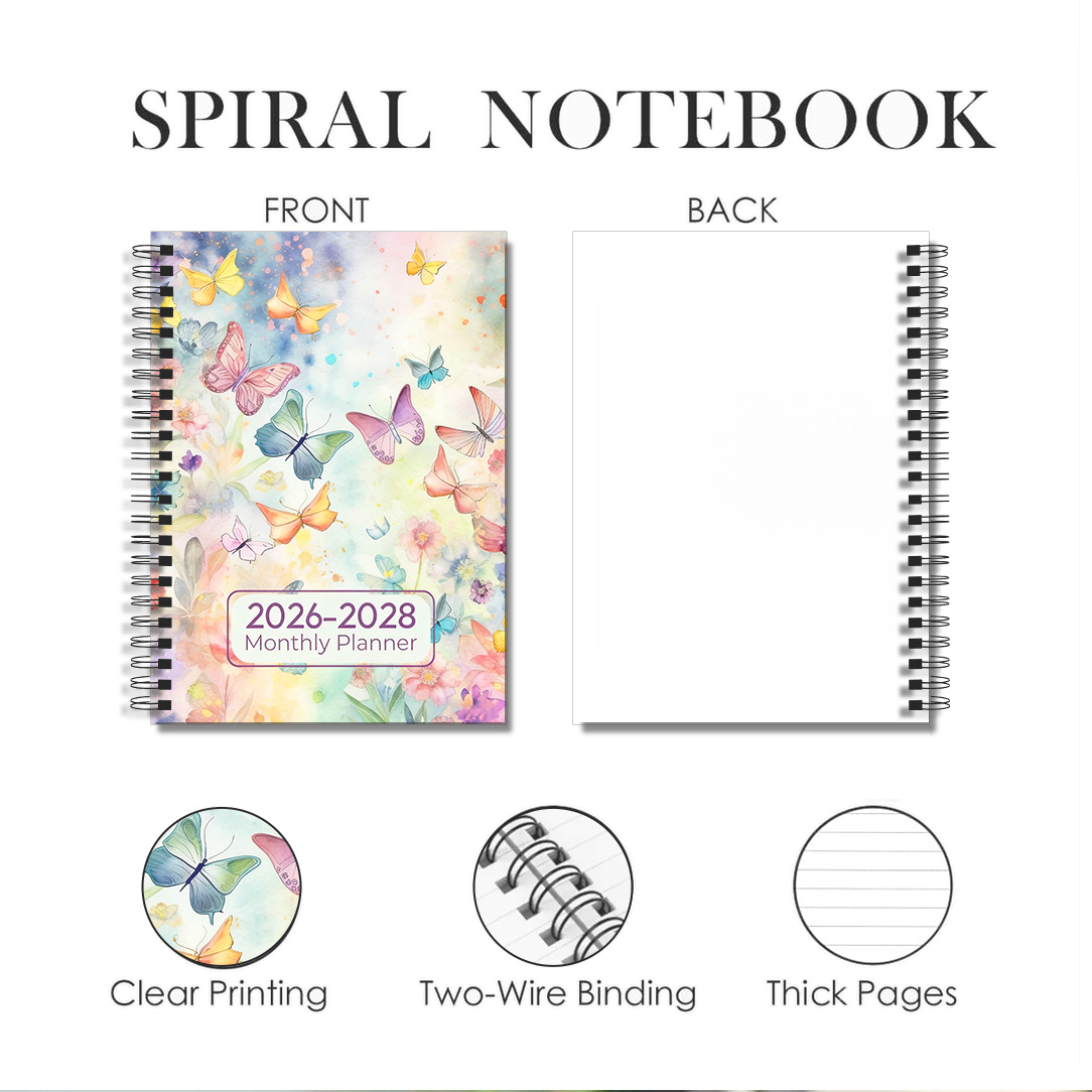 TEMU 1pc 3-year Monthly Planner Notebook, 5.5x8.3 Inch Portable Organizer With 3-year Calendar, Time Management Planner, Planner, Teacher Planner,