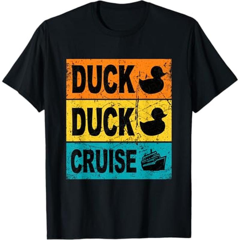 

Retro Duck Duck Cruise Shirt Tags , 100% Cotton, Halloween Thanksgiving Christmas Gift For Men Women , S-xxxl, Black