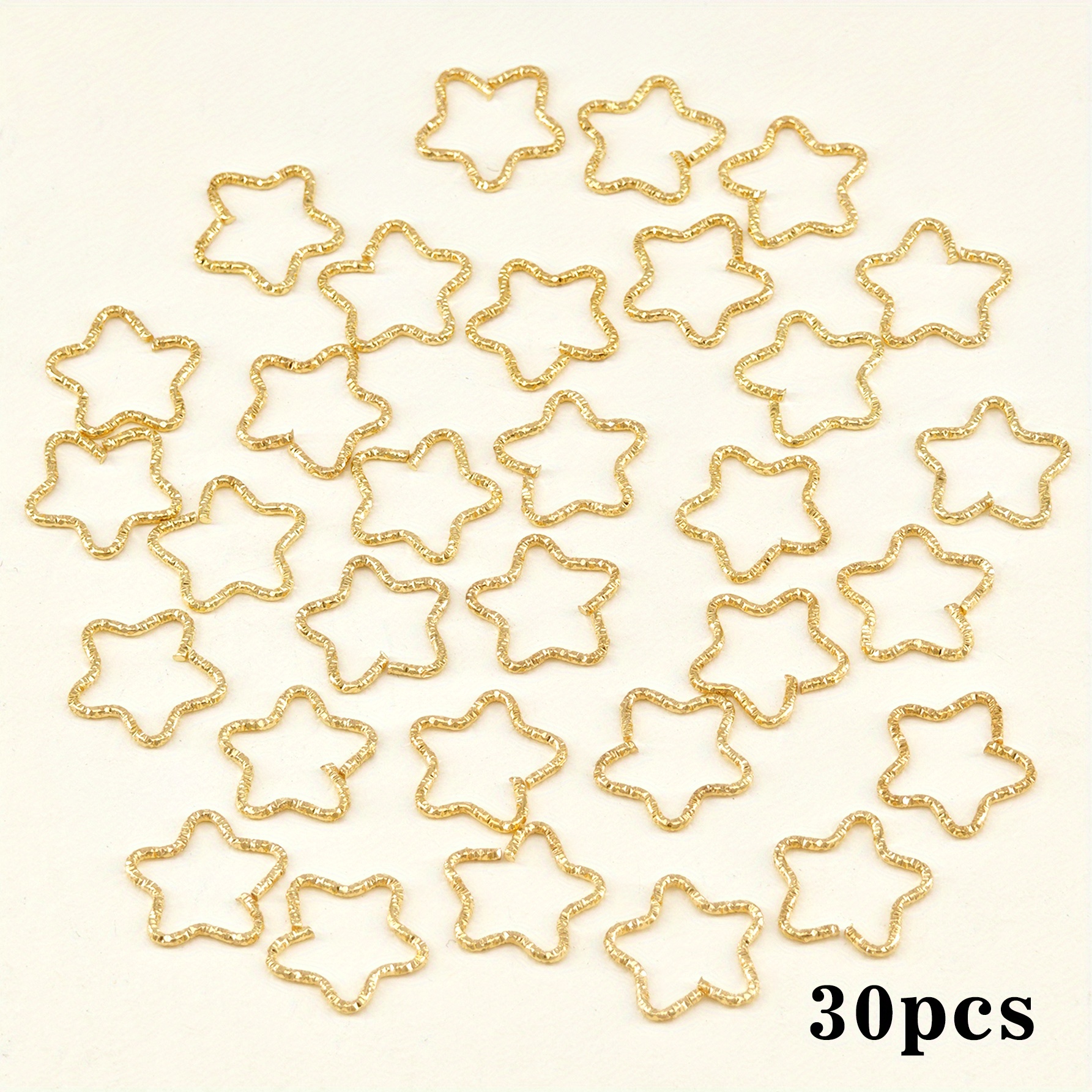 Image of 30pcs Golden & Flower Shape Hair Beads, Fashion Braiding Hair Additions For, Claw Clips, Hair Claws, Clips For Hair, Hair Slide, Hair Barrettes, School Stuff, Additions Y2k