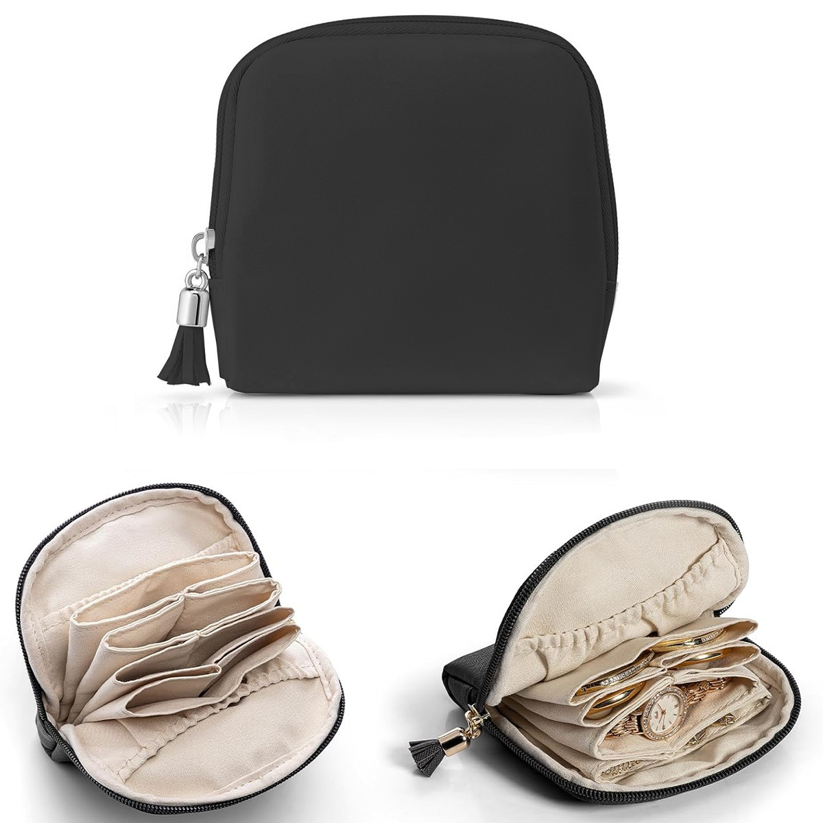 TEMU Portable Makeup Pouch For Lipsticks, Jewelry, And Foundation; A Multifunctional Mini