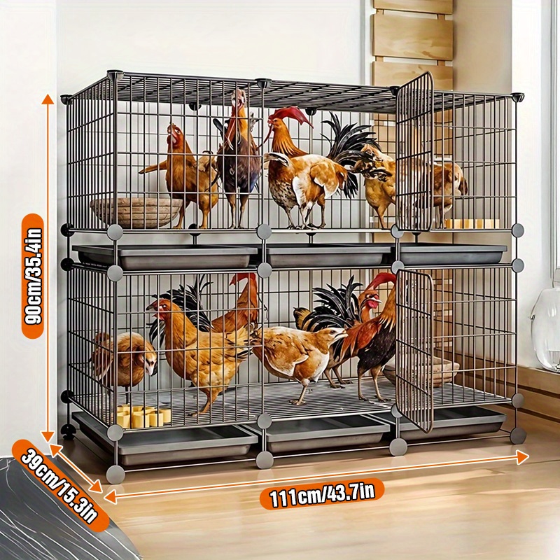 double   grid breeding cage suitable for small animals such as chickens ducks geese pigeons rabbits etc with a sturdy and durable structure and rust proof materials very suitable for home breeding durable and easy to  