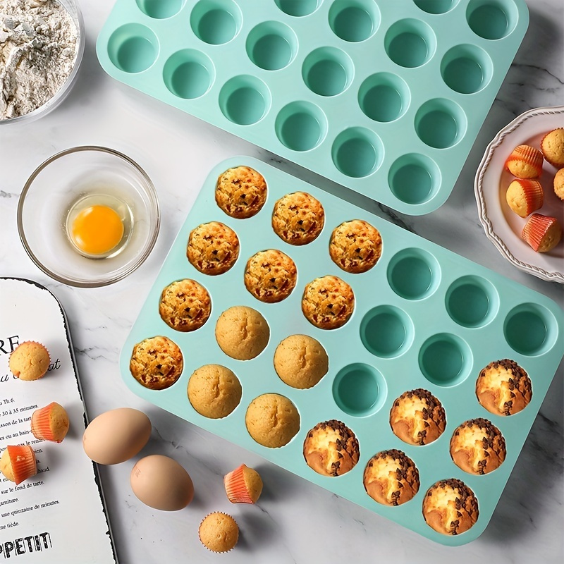 2pcs mini muffin pan 12 7x8 5 non stick food grade baking cupcake pan 24   pudding mold oven additions baking tools kitchen gadgets  