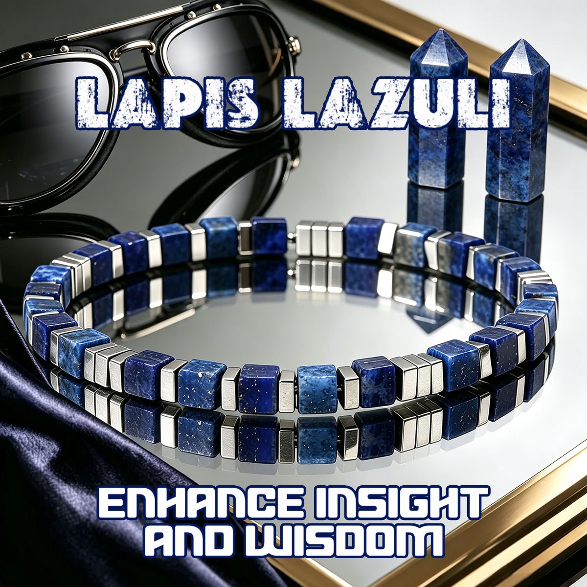 TEMU Bracciale con Perline Quadrate di da 5mm, Migliora e , Spirituale in Stile Casual, per Uso