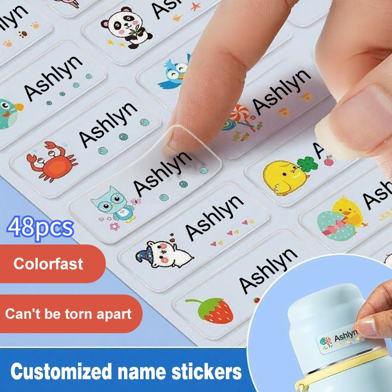 Cartoon Stickers,, Tear-resistant & Durable Labels For School Supplies, Lunch Boxes, Stationery & Office Tags