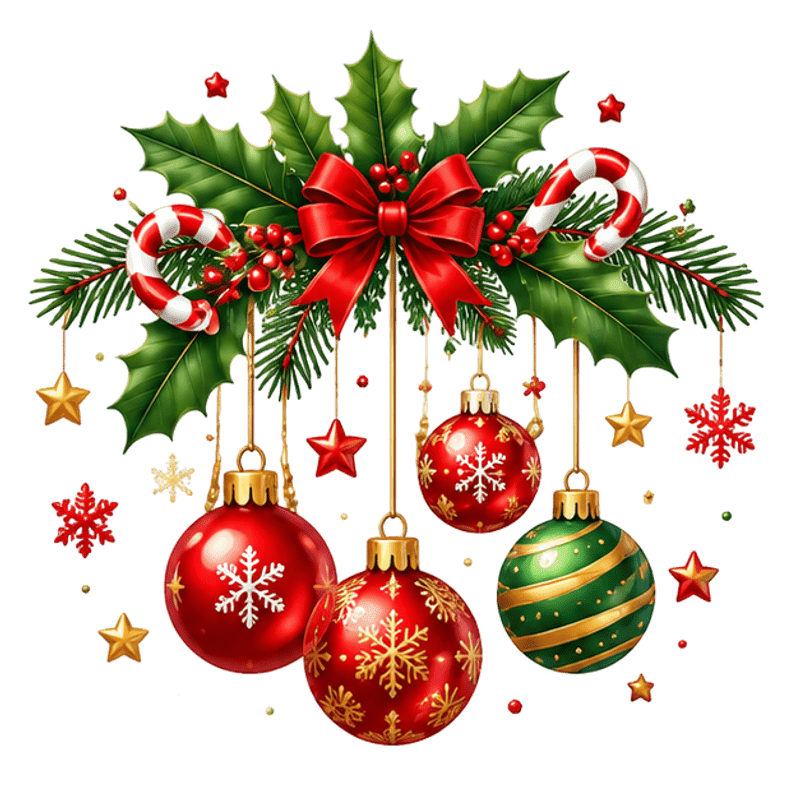 TEMU 1pc 2d Flat Pattern, Christmas Window Stickers Glass Static Cling, Window Decals, Glass Murals, Window Stickers, Festive Red Balls Pine Needles