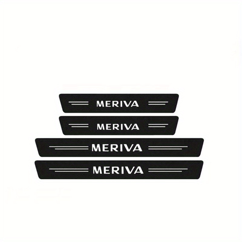 Protective Carbon Fiber Leather Threshold Strips For The Car Door Sill, Designed For , Featuring Logo Decals For Trunk Bumper Scratch Protection.