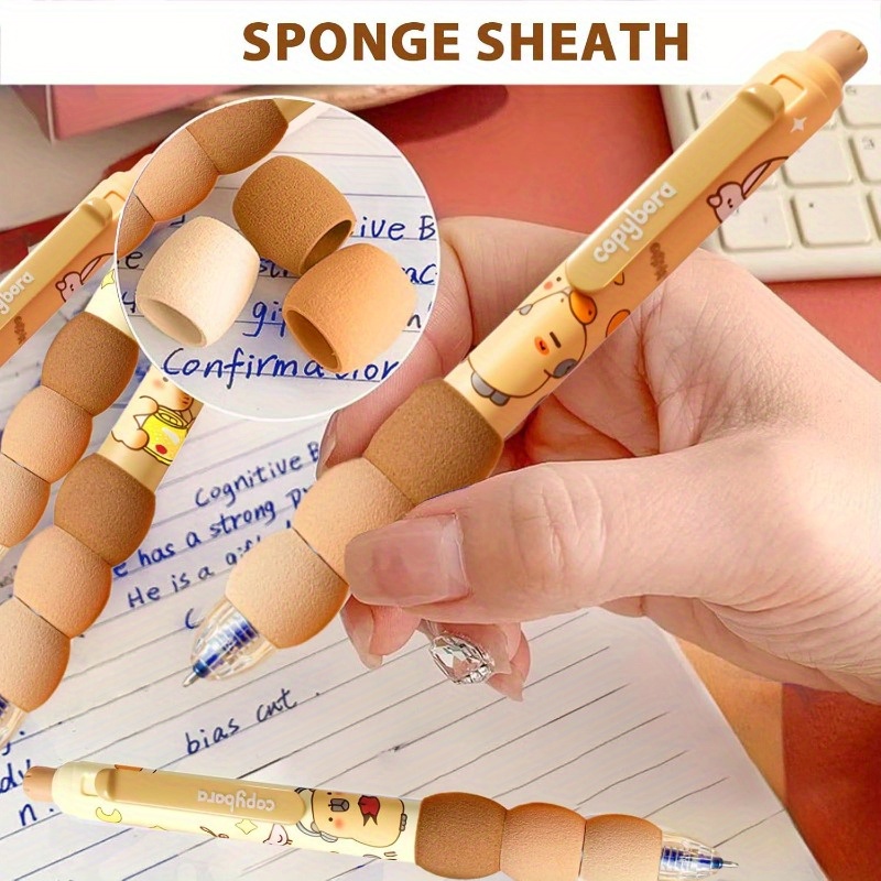 4pcs cute cartoon ybara erasable retrble penserasable gel ink pens0.5mm 0.5mm cute ybara mechanical pencils lead refills erasers for   ps, pens, writing tools, office stationery, fun writing tools, stylish pens, retractable mechanism, smooth writing, gel ink pen, mechanical pencil set, back to school, school supplies, cute pens, erasable pens Product details 4