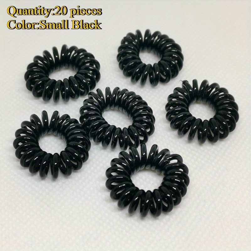 E-shop 20/40/100 Stück Spiral-Haargummis - 2.5cm Kleine Elastische Haarbänder, Lebendige Mehrfarbige Rutschfeste Haaraccessoires für Frauen,