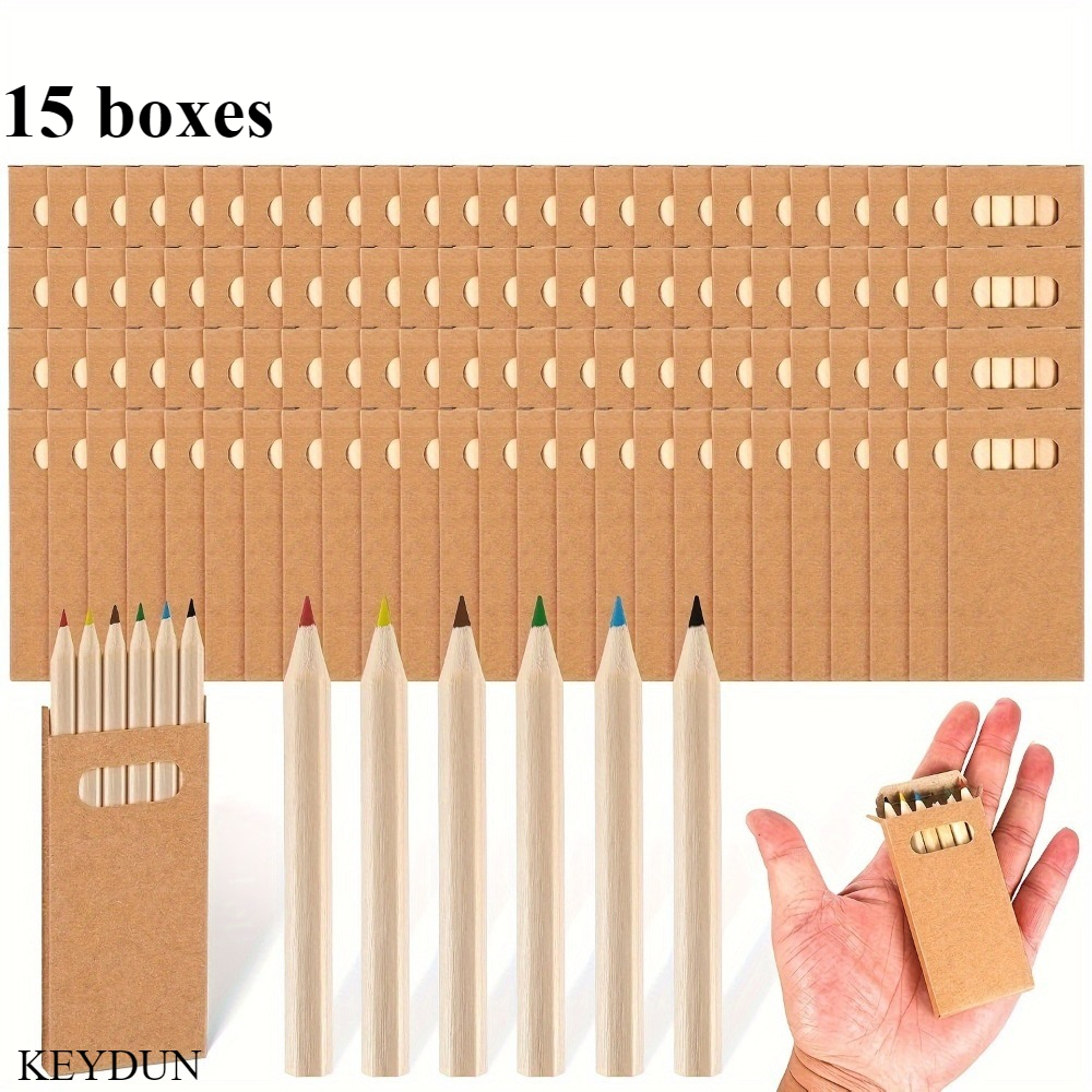 15 Boxes. Mini Colored Pencil Set With 6 Colors, Pre-, Suitable For Art Projects And Classroom Use. The For Art Lovers