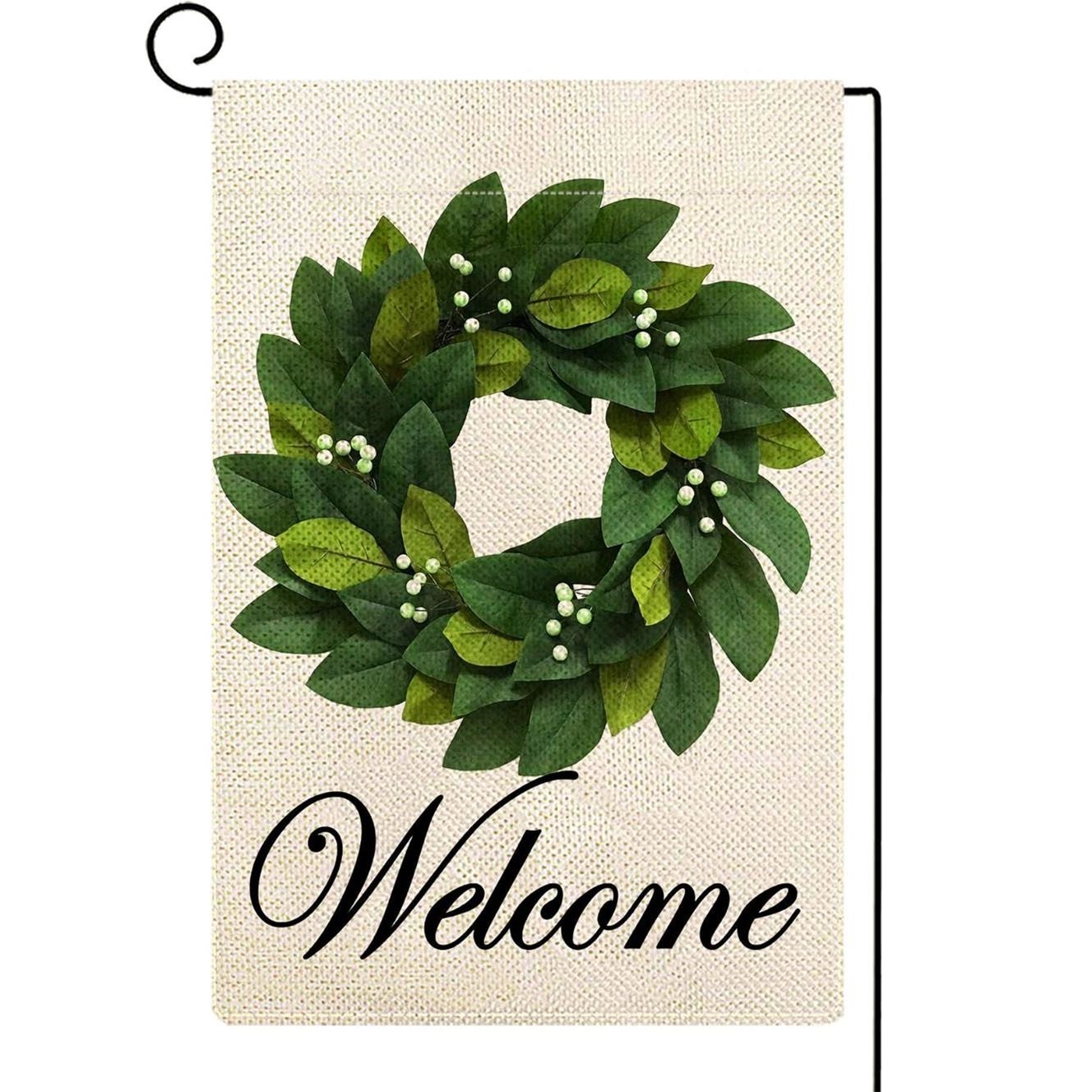 

The Wreath Small Double Burlap Seasonal For Decoration 12.5 X