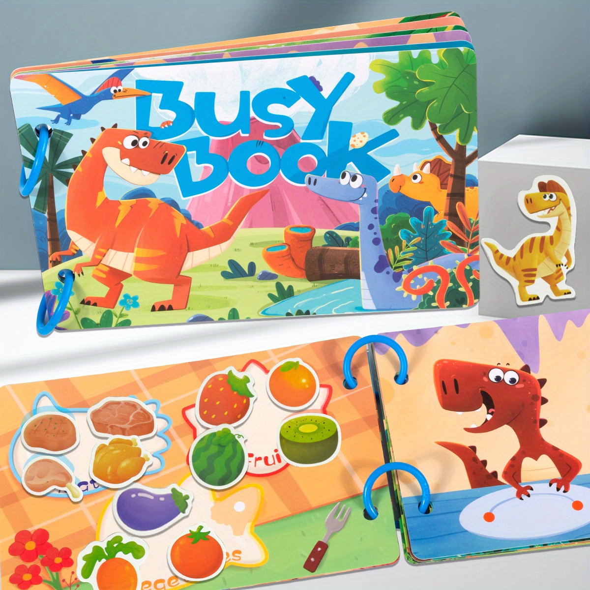 Kids' Quiet Busy Bus Sticker Puzzle Toy Book