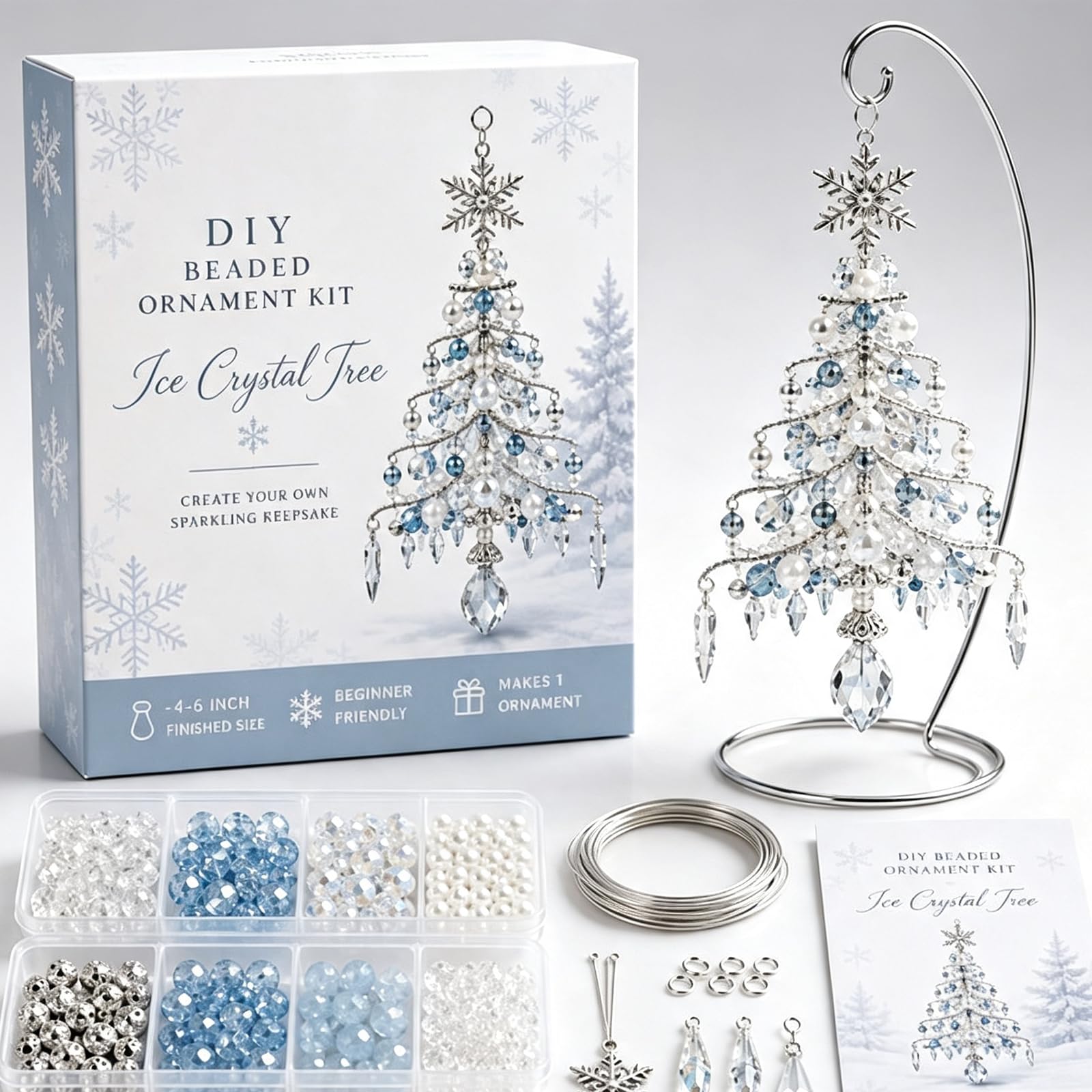 TEMU Christmas Tree Beaded Ornament Kit, Bead Holiday Craft Set, Christmas Ornament Kits