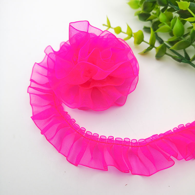 E-shop 5,5 Meter sehr schmales 0,98-Zoll breites -Spitzenband - Mehrfarbig (, Orange, Grün, Tiefrosa, Weiß, Rosa, Lila, Rot, Grün, Blau, Gelb, Schwarz)