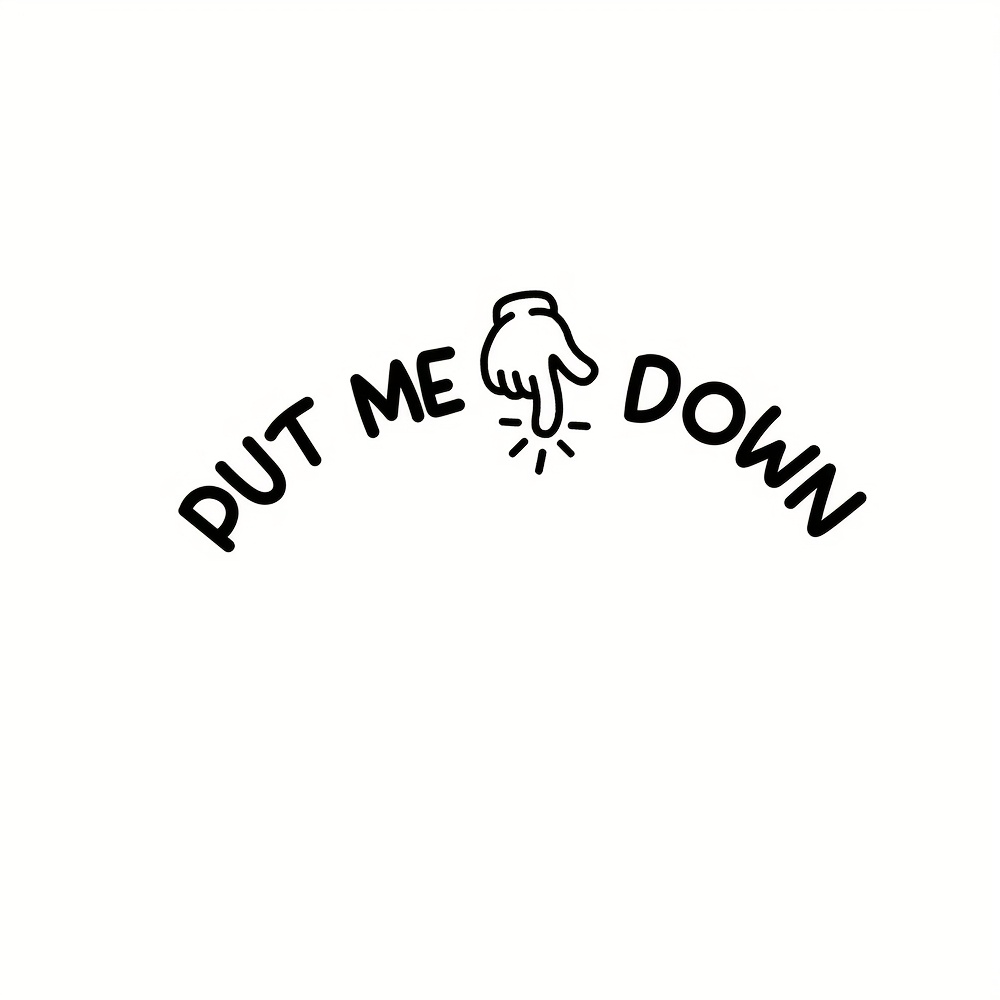 Image of 1pc Fun Toilet Sticker: '' With Gesture Pattern, Design, A Relaxed And Atmosphere To The Bathroom Space, Vinyl Detachable Home Decoration Sticker
