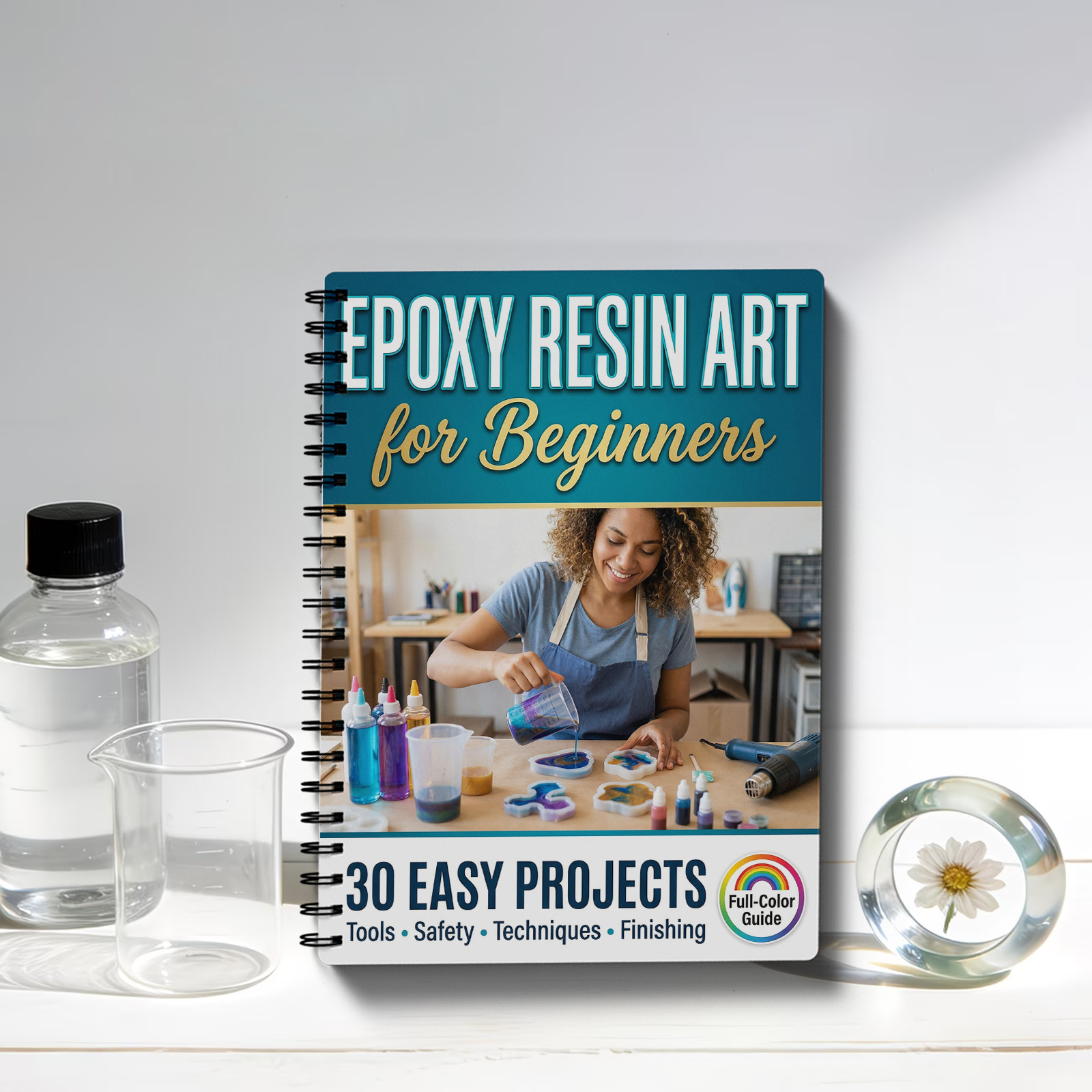 TEMU Art Clipboard, Epoxy Resin Material, Gift Creative, 30 Easy Handmade Projects, Suitable For Beginners, Including Mixing, Curing, Coloring And