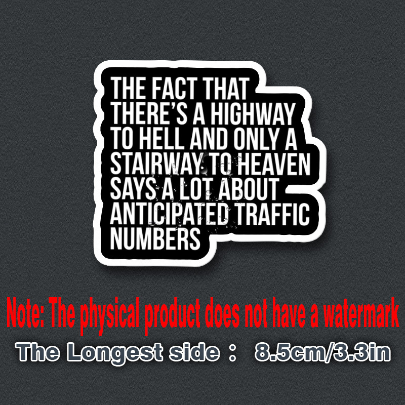 TEMU 1pc Humorous " To And The " Vinyl Sticker - , Irregularly Shaped, Durable Weatherproof Decal For Cars, Trucks, Laptops, Water Bottles, Windows,
