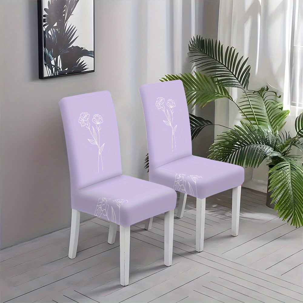 2/4/6 Pezzi Coprisedie in Poliestere Stampato, Set Coprisedie Rimovibili e Lavabili, Protettore per Sedie * e Elastico con * 2D a Linee *, Stile * e *, * per Sala da *, Cucina, Sala *, Camera da Letto, Ufficio, Soggiorno, Dormitorio