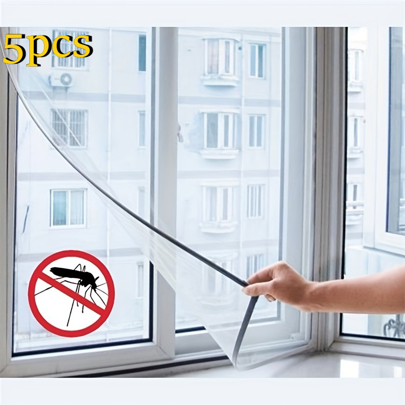 5pcs heavy duty   self   mosquito net window curtains and tape and repair kit adjustable invisible net for bedroom living room suitable for multiple windows home decor breathable and durable   essential