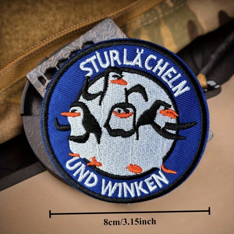 E-shop Pinguin Taktisches Besticktes Abzeichen – Moralabzug mit Klettverschluss, Mischfarben, langlebiges Material geeignet für Rucksäcke Jacken Hüte -