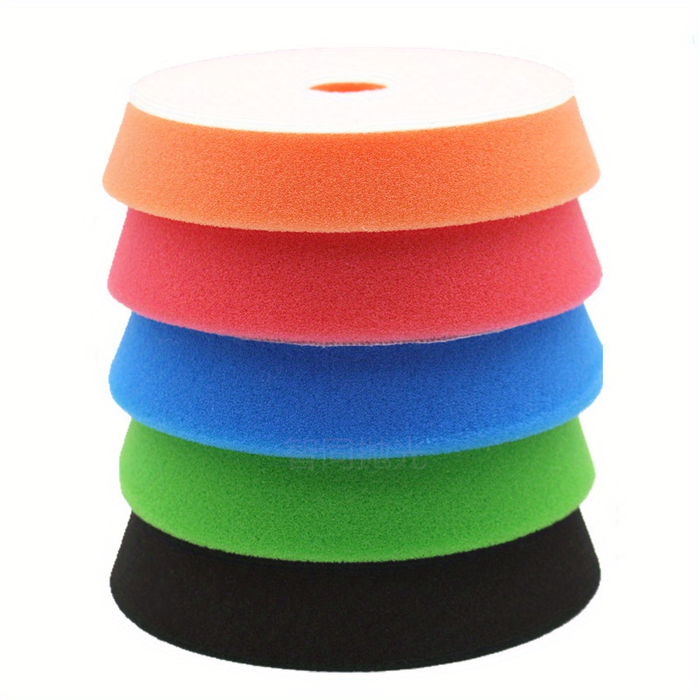 5pcs 6inch Sponge Polishing Pad Kit Car Polisher Waxing Pads Set For Car Glass Boat Polish Buffer Removes Scratches Buffing Pad