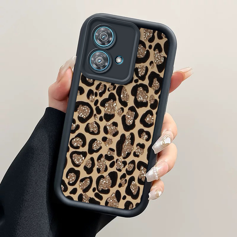 TEMU Phone Case: Leopard Print Pattern Fashionable Phone Case Suitable For Moto Edge 40 Neo Tpu Protective Casing Shockproof Trendy Cover