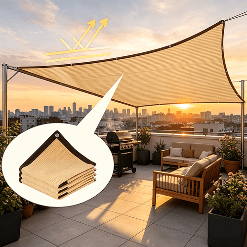 outdoor winddichter wasserdichter, verdickter verdunkelungs-sonnenschutzvorhang für innenhof, gartenpavillon balkon, langlebiger vielseitiger trennvorhang