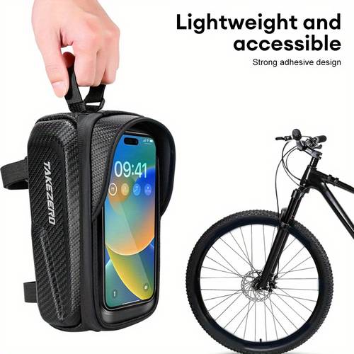 waterproof mtb phone holder bag front top tube bag hard shell