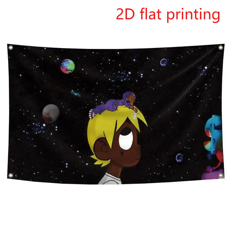 TEMU 2D Plat - 2D Plat - 2D Plat - 2D Plat 1pc, Impression Simple Face, Drapeau 'Luv Vs The World', Matériau Polyester, Trous de Goupille en Laiton.
