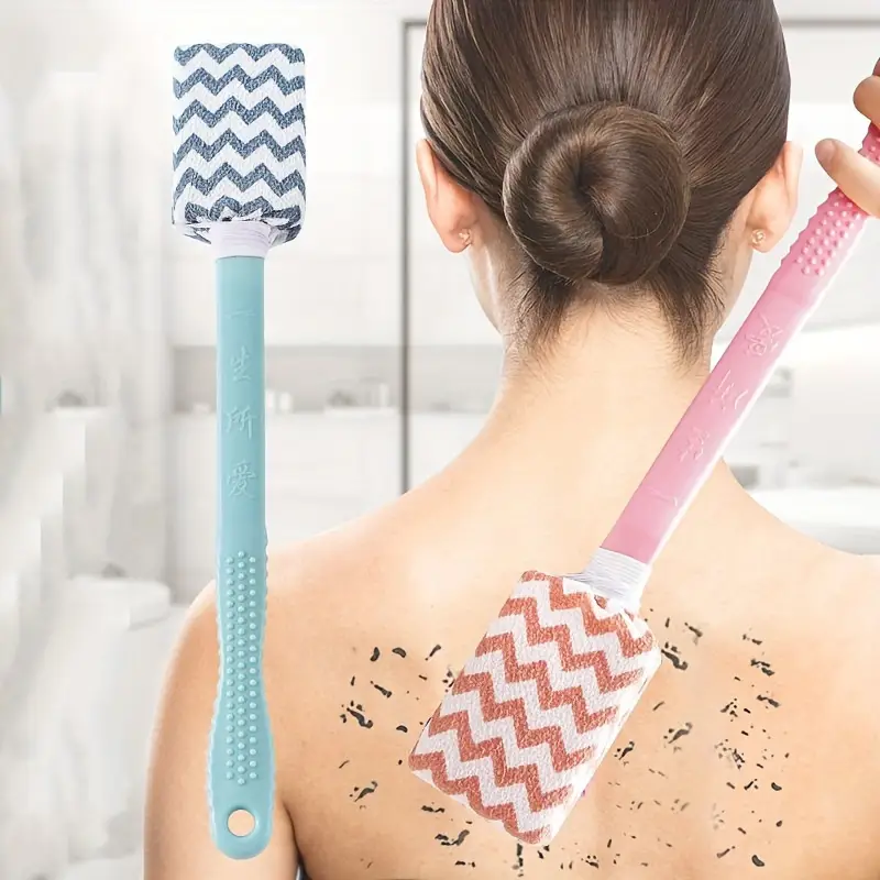 1 2pcs long handle exfoliating bath brush and back scrubber detachable shower brush with soft bristles for deep cleaning and relaxation Product details 1