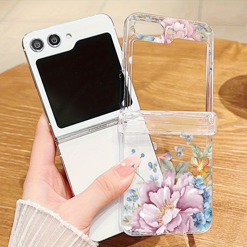 TEMU para Teléfono - Adecuada para Samsung Galaxy Z Flip 7/Z Flip 8/Z Flip 6/Z Flip 5/Z Flip 4/Z Flip 3 5G, Carcasa Transparente de PC y Delgada con