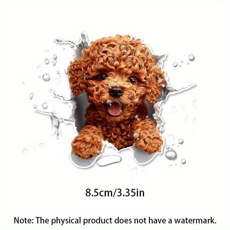 Waterproof Orange Vinyl Car Sticker - Durable Decal For Bumpers, Suvs, Motorcycles, Laptops - Poodle Design, Unique Gift Idea - Creative Vehicle Decoration, Motorcycle Sticker| Design|durable Adhesive
