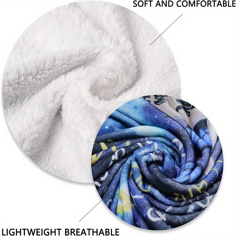 Reversible Airplane-Themed Personalized Blanket, Soft & Machine Washable
